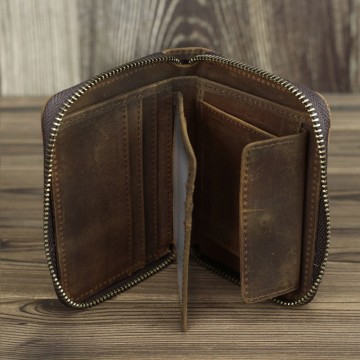 Мужской кожаный кошелек Martin темно-коричневый фото