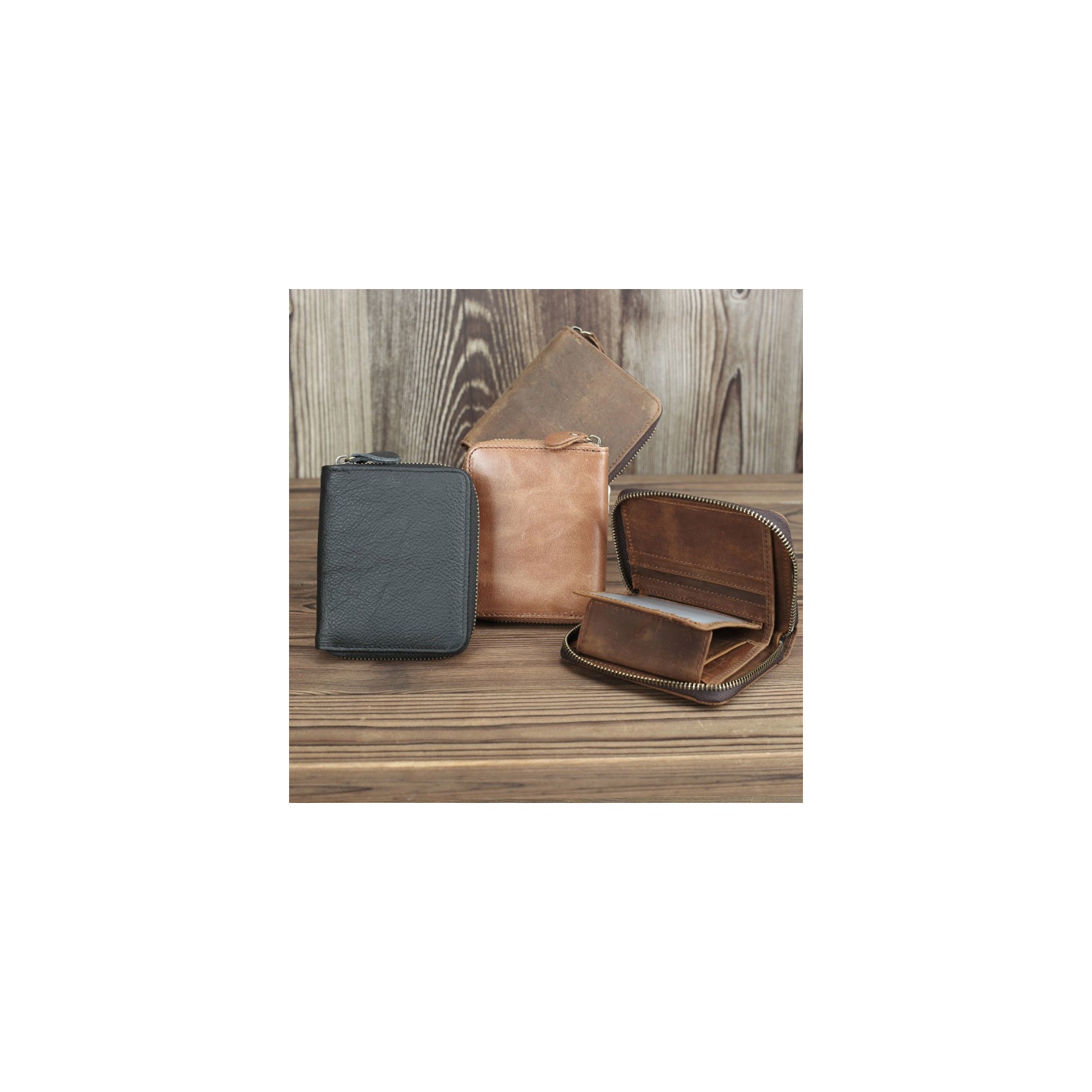 Чоловічий шкіряний гаманець Martin темно-коричневий