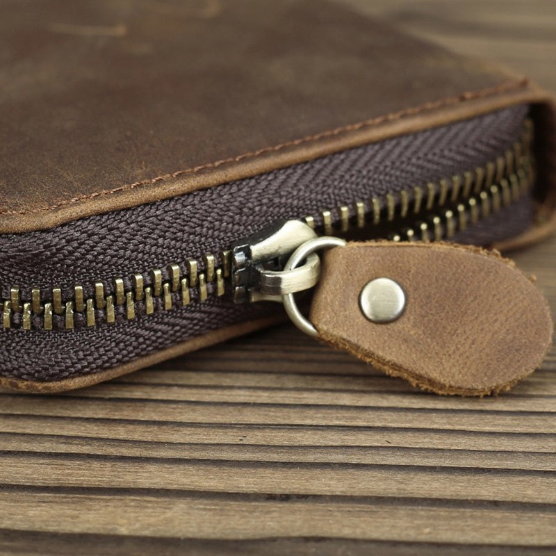 Мужской кожаный кошелек Martin темно-коричневый - 6 фото