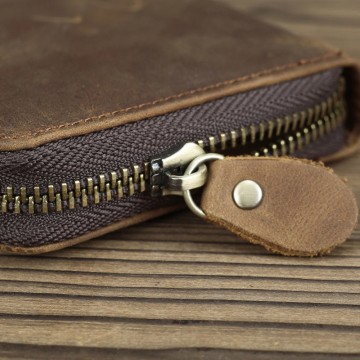 Чоловічий шкіряний гаманець Martin темно-коричневий фото