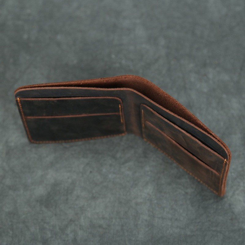 Мужской кожаный кошелек William темно-коричневый - 5 фото