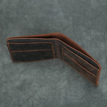 Мужской кожаный кошелек William темно-коричневый фото