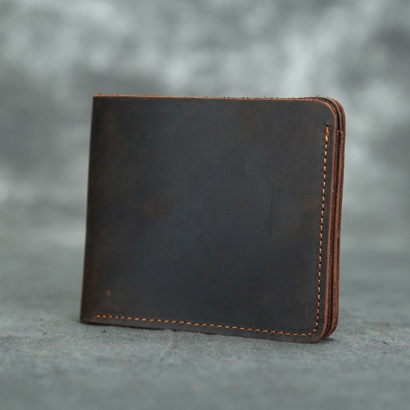 Мужской кожаный кошелек William темно-коричневый - 1 фото