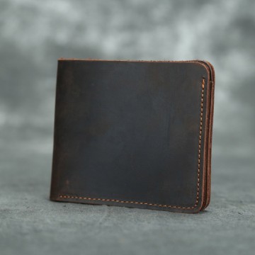 Чоловічий шкіряний гаманець William темно-коричневий фото