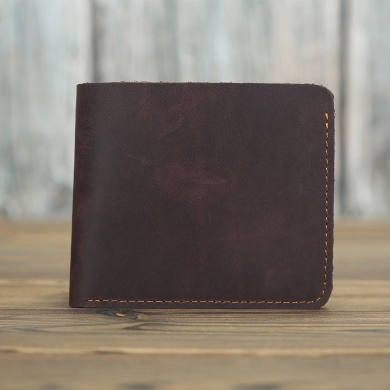 Мужской кожаный кошелек William темно-коричневый - 8 фото