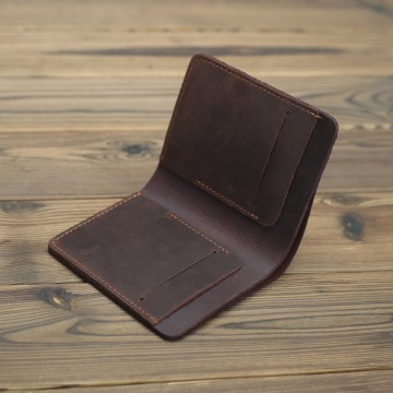 Чоловічий шкіряний гаманець Marshall темно-коричневий фото
