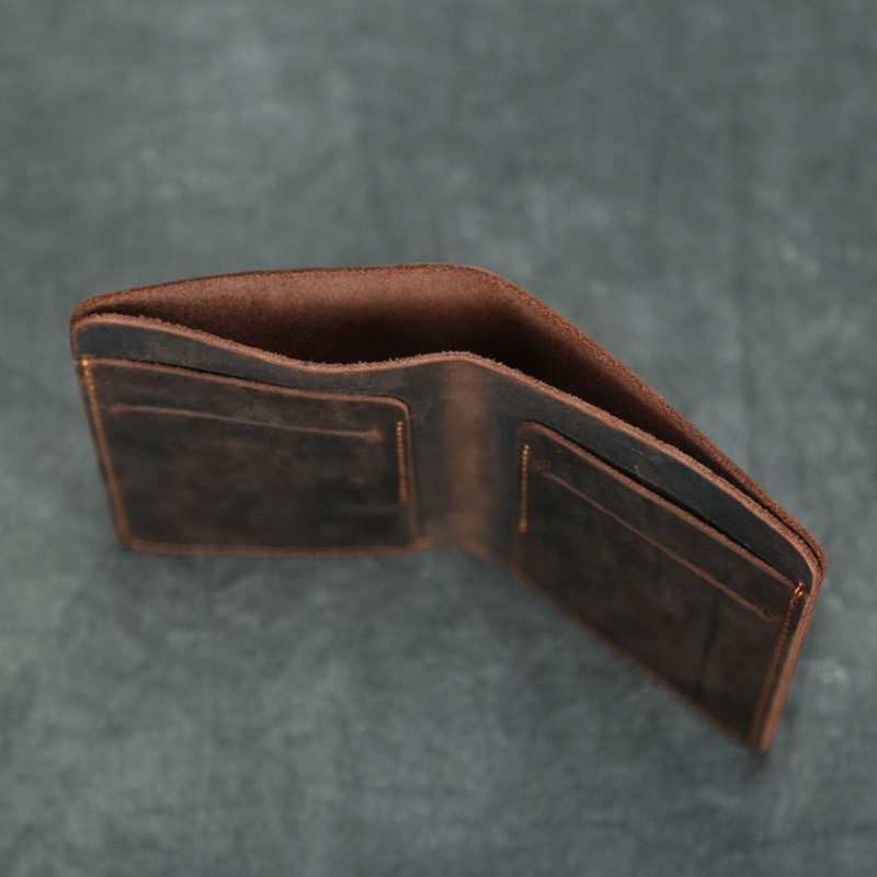 Мужской кожаный кошелек Marshall темно-коричневый - 5 фото