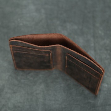 Мужской кожаный кошелек Marshall темно-коричневый фото