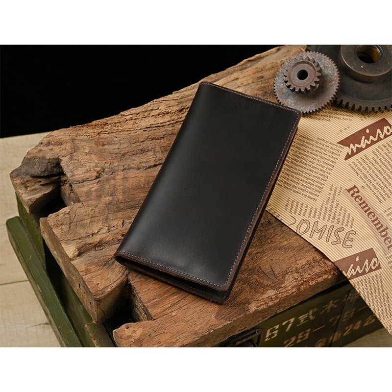 Чоловічий шкіряний гаманець Henry темно-коричневий - 25 фото