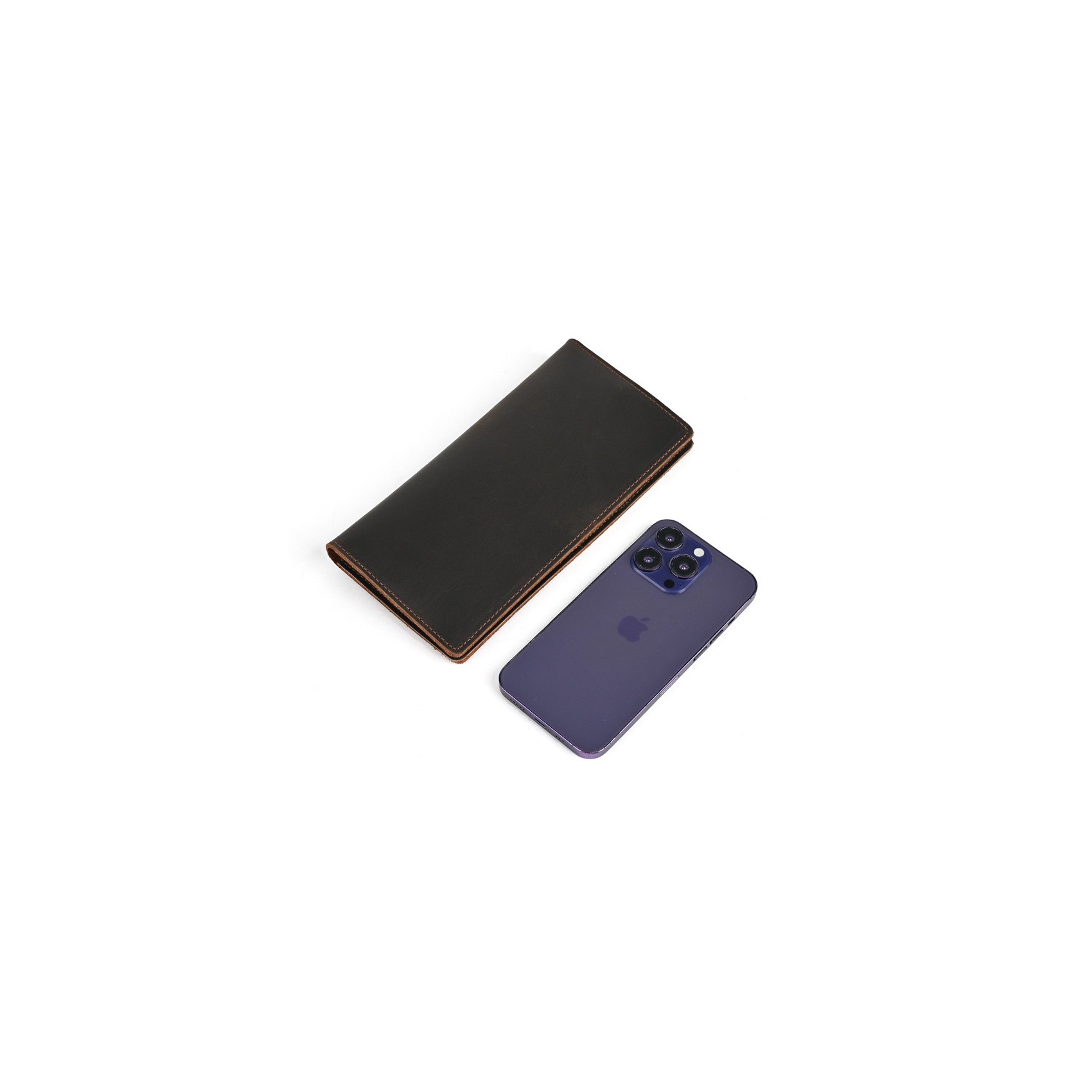 Чоловічий шкіряний гаманець Henry темно-коричневий