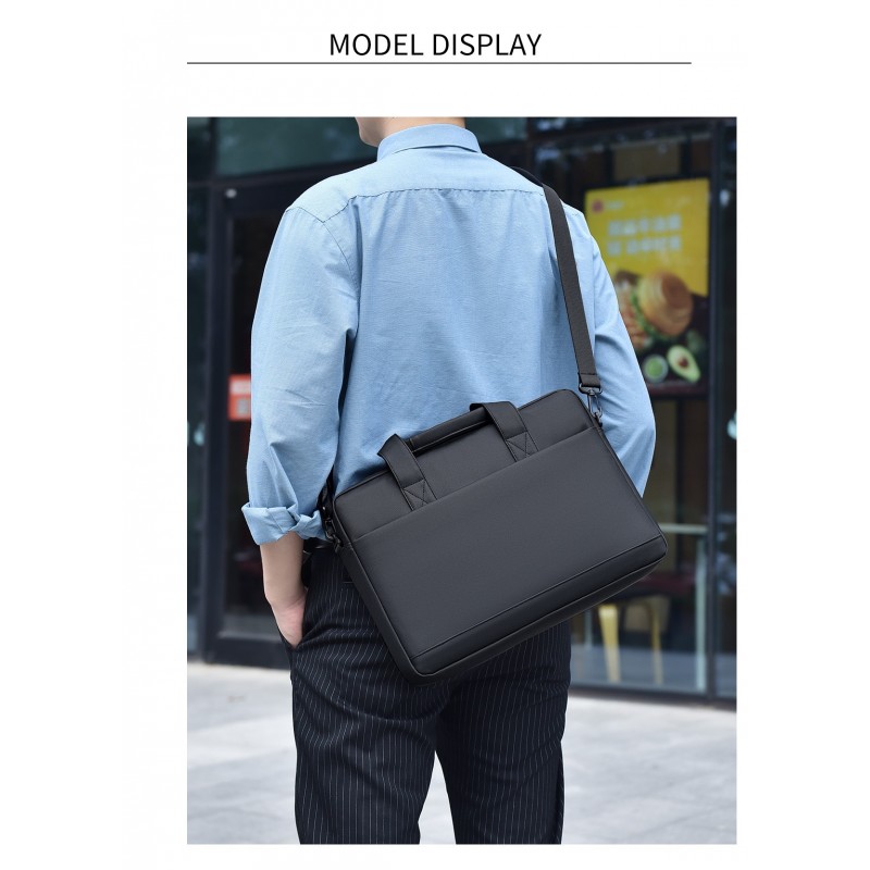 Сумка для ноутбука Confident 16 чорна - 8 фото