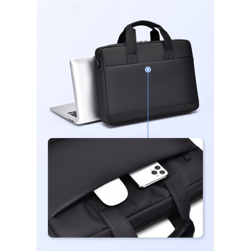 Сумка для ноутбука Confident 16 чорна - 12 фото