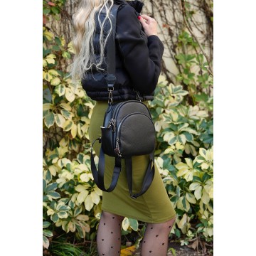 Женский кожаный рюкзак Alize черный фото