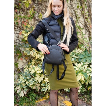 Женский кожаный рюкзак Alize черный фото