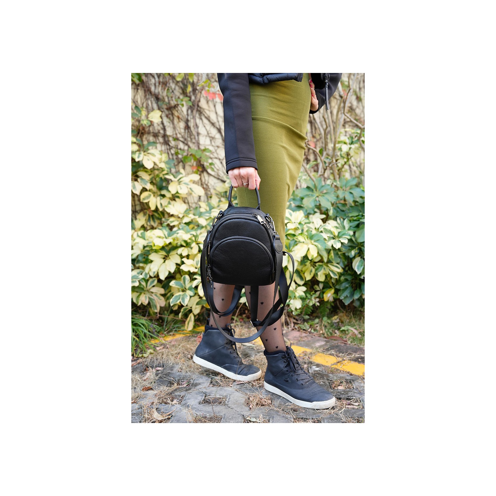 Жіночий шкіряний рюкзак Alize чорний