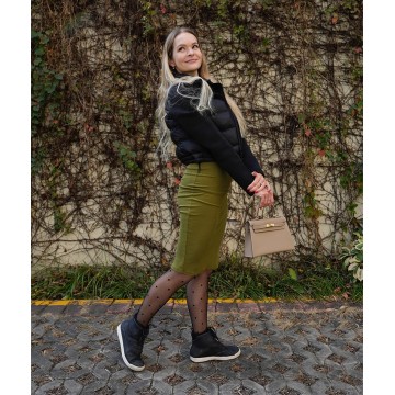 Жіноча шкіряна сумка Kelly сіро-бежева фото