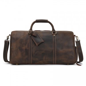 Чоловіча шкіряна дорожня сумка Wilfred темно-коричнева