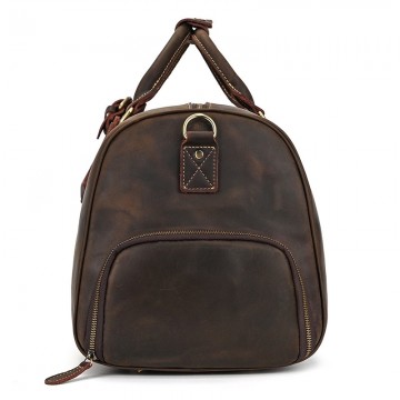 Мужская кожаная дорожная сумка Wilfred темно-коричневая фото
