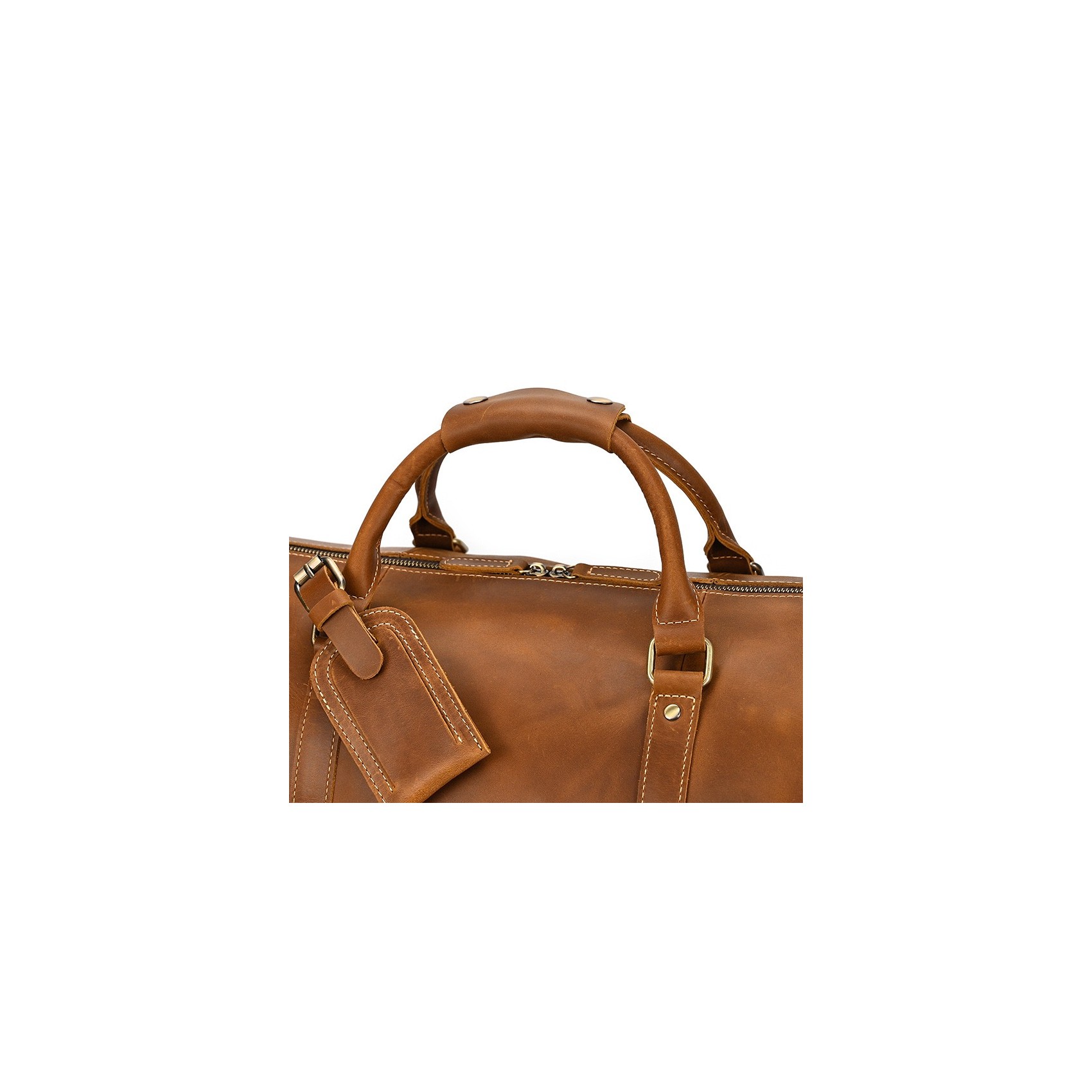 Мужская кожаная дорожная сумка Wilfred светло-коричневая