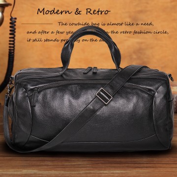 Мужская кожаная дорожная сумка Arnold черная фото