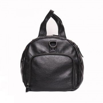 Мужская кожаная дорожная сумка Arnold черная фото