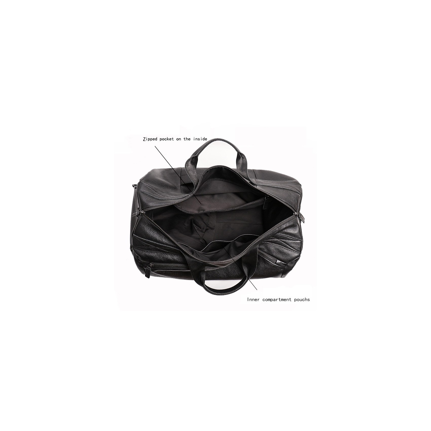 Чоловіча шкіряна дорожня сумка Arnold чорна