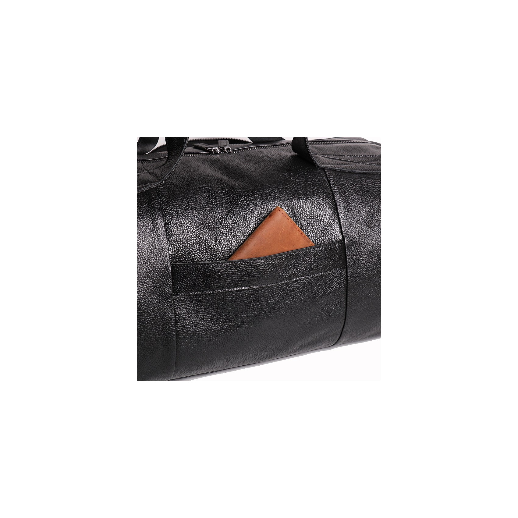 Мужская кожаная дорожная сумка Arnold черная