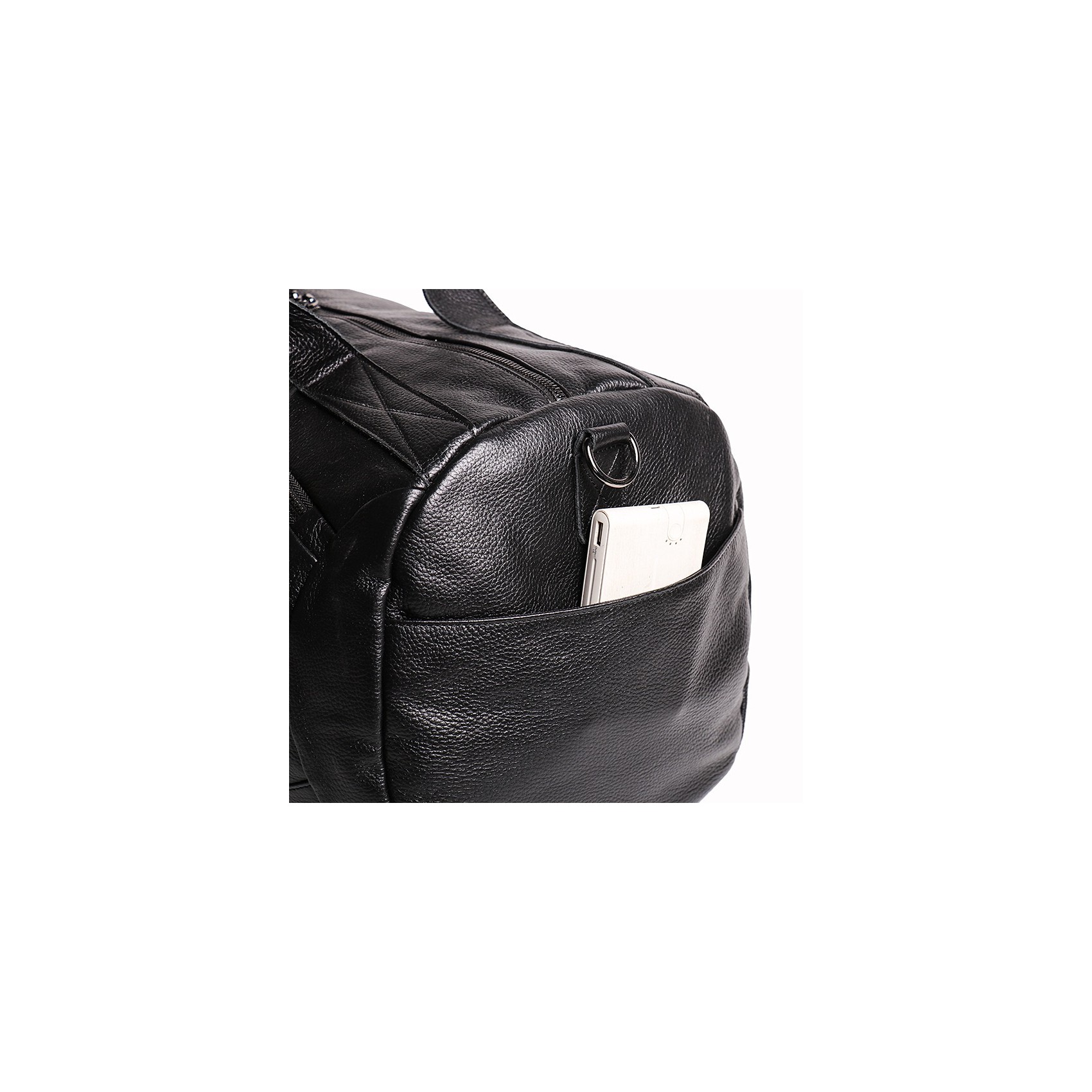 Мужская кожаная дорожная сумка Arnold черная