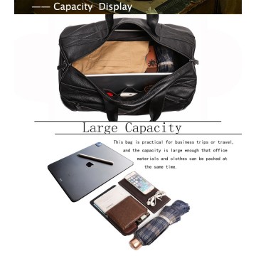 Чоловіча шкіряна дорожня сумка Arnold чорна фото