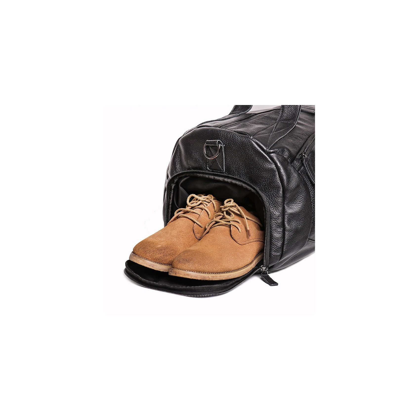 Мужская кожаная дорожная сумка Arnold черная