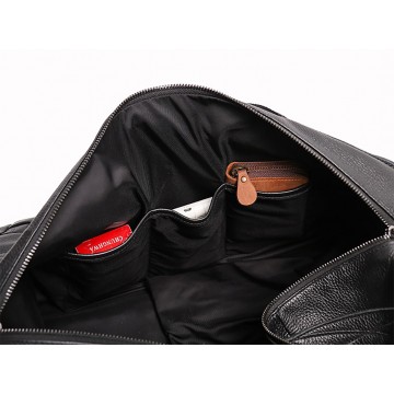 Мужская кожаная дорожная сумка Arnold черная фото