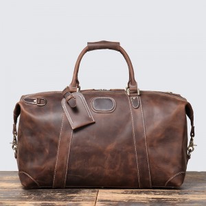 Мужская кожаная дорожная сумка Franklin темно-коричневая