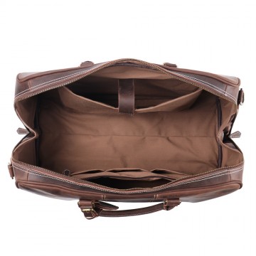 Мужская кожаная дорожная сумка Clayton темно-коричневая фото