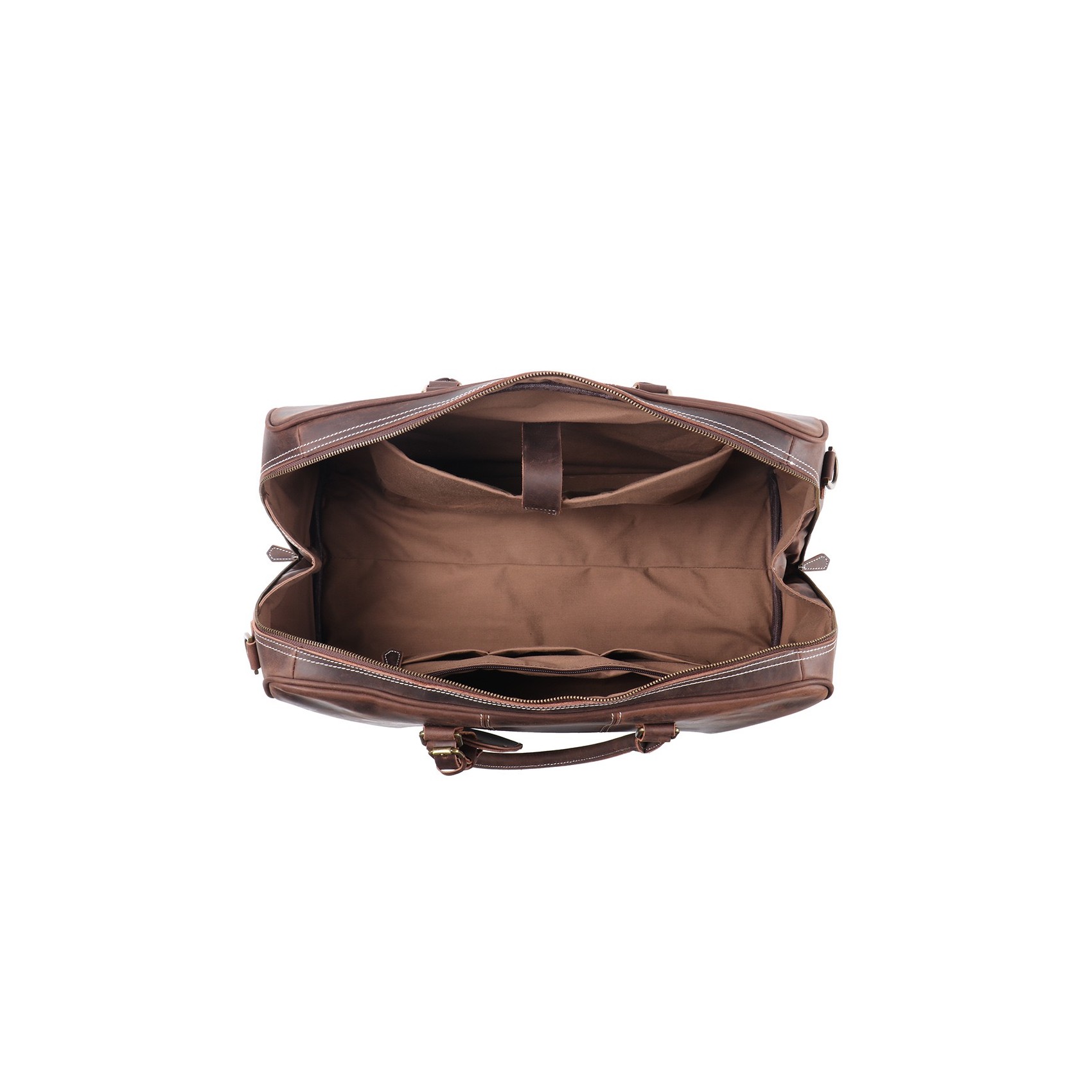 Чоловіча шкіряна дорожня сумка Clayton темно-коричнева