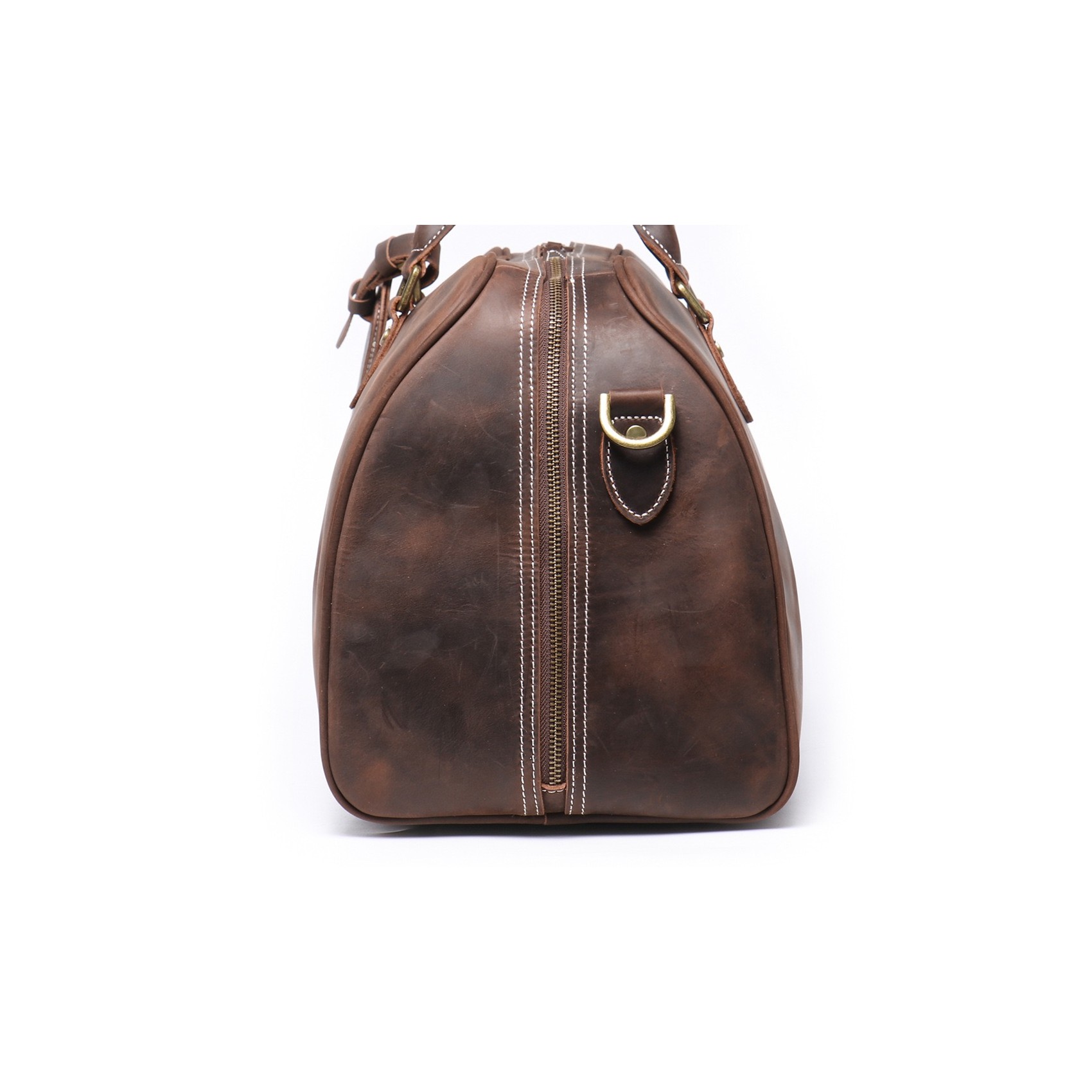 Мужская кожаная дорожная сумка Clayton темно-коричневая