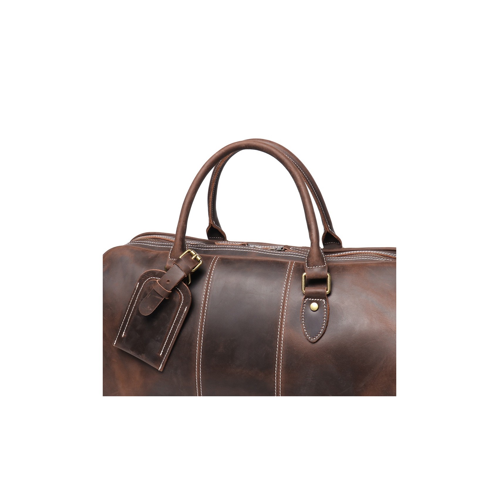 Мужская кожаная дорожная сумка Clayton темно-коричневая