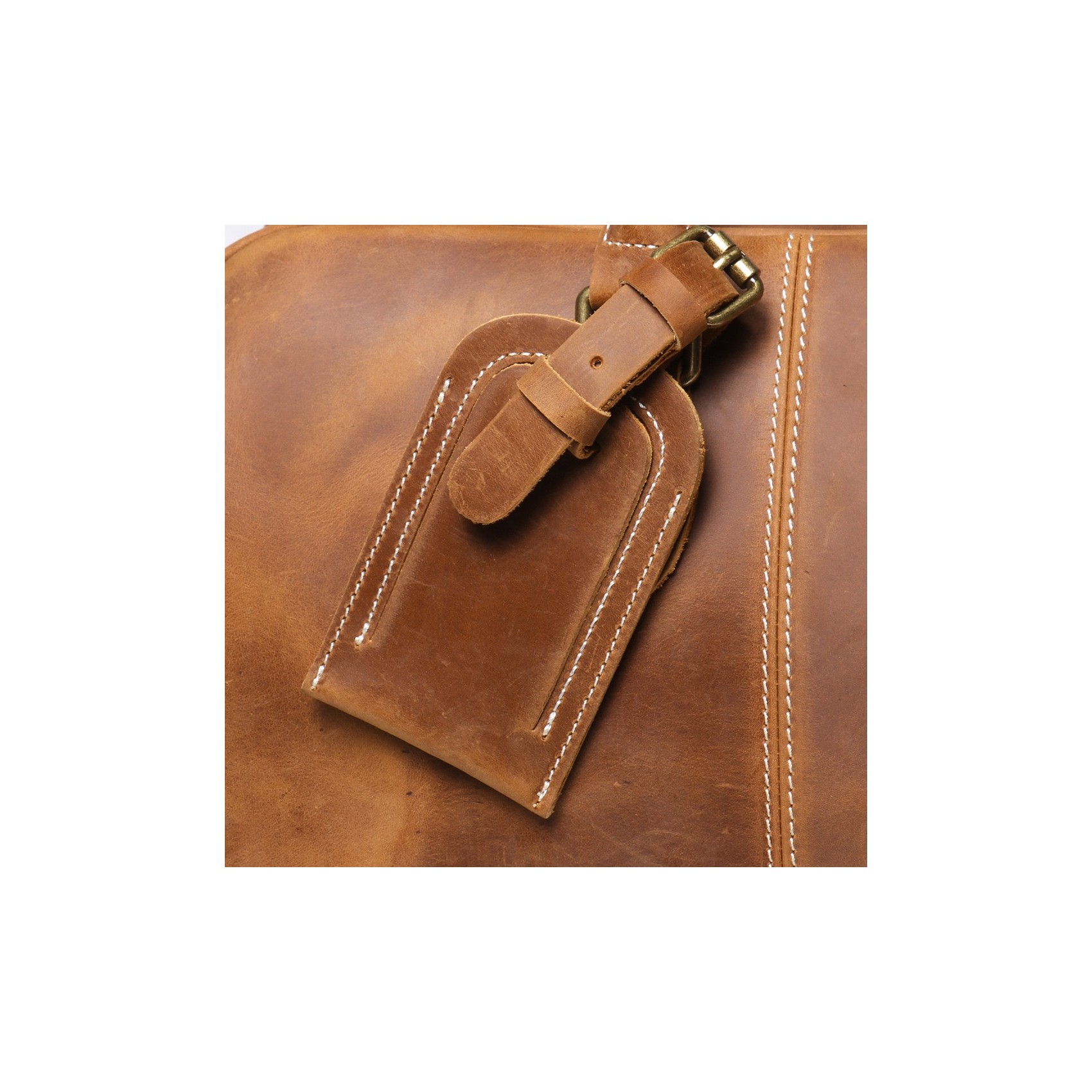 Чоловіча шкіряна дорожня сумка Clayton світло-коричнева