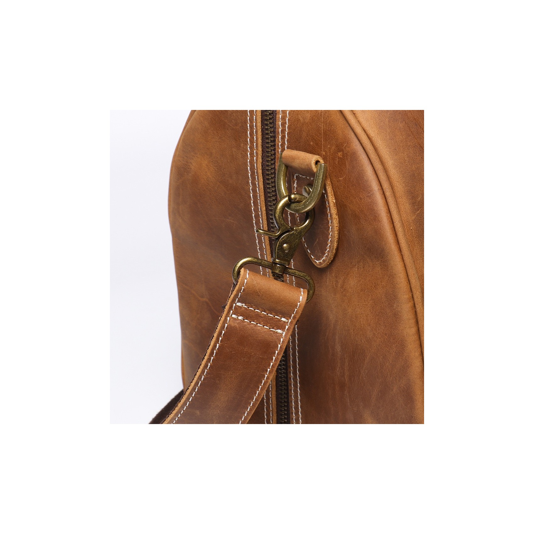 Чоловіча шкіряна дорожня сумка Clayton світло-коричнева