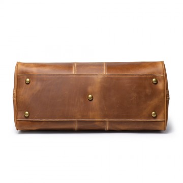 Мужская кожаная дорожная сумка Clayton светло-коричневая фото