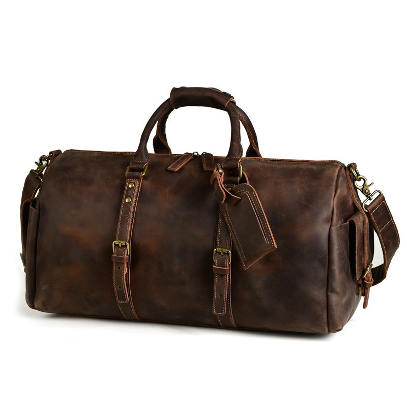 Мужская кожаная дорожная сумка Lydford темно-коричневая