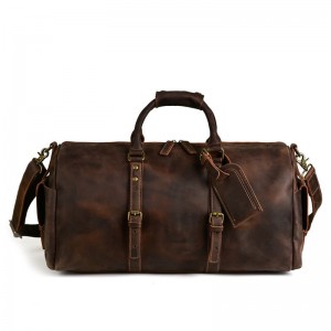Чоловіча шкіряна дорожня сумка Lydford темно-коричнева