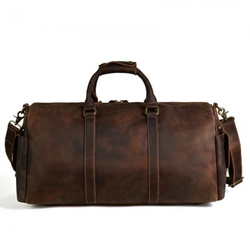 Мужская кожаная дорожная сумка Lydford темно-коричневая фото