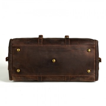 Мужская кожаная дорожная сумка Lydford темно-коричневая фото