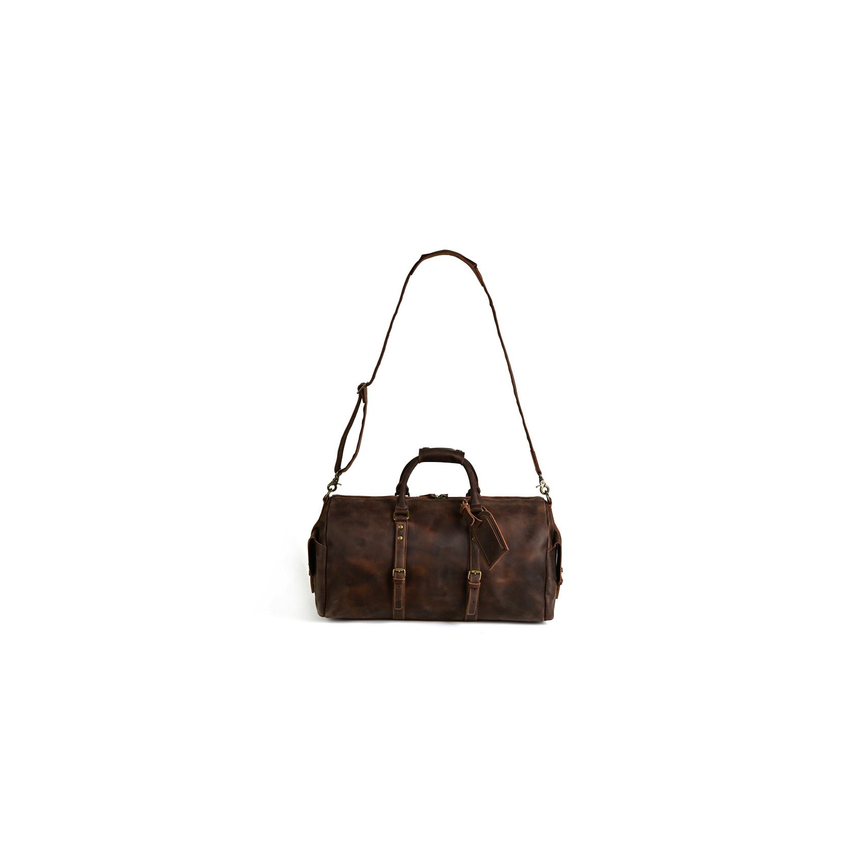 Мужская кожаная дорожная сумка Lydford темно-коричневая