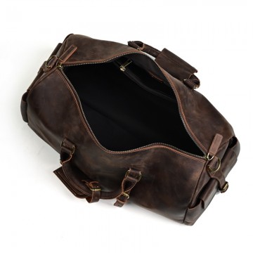 Мужская кожаная дорожная сумка Lydford темно-коричневая фото