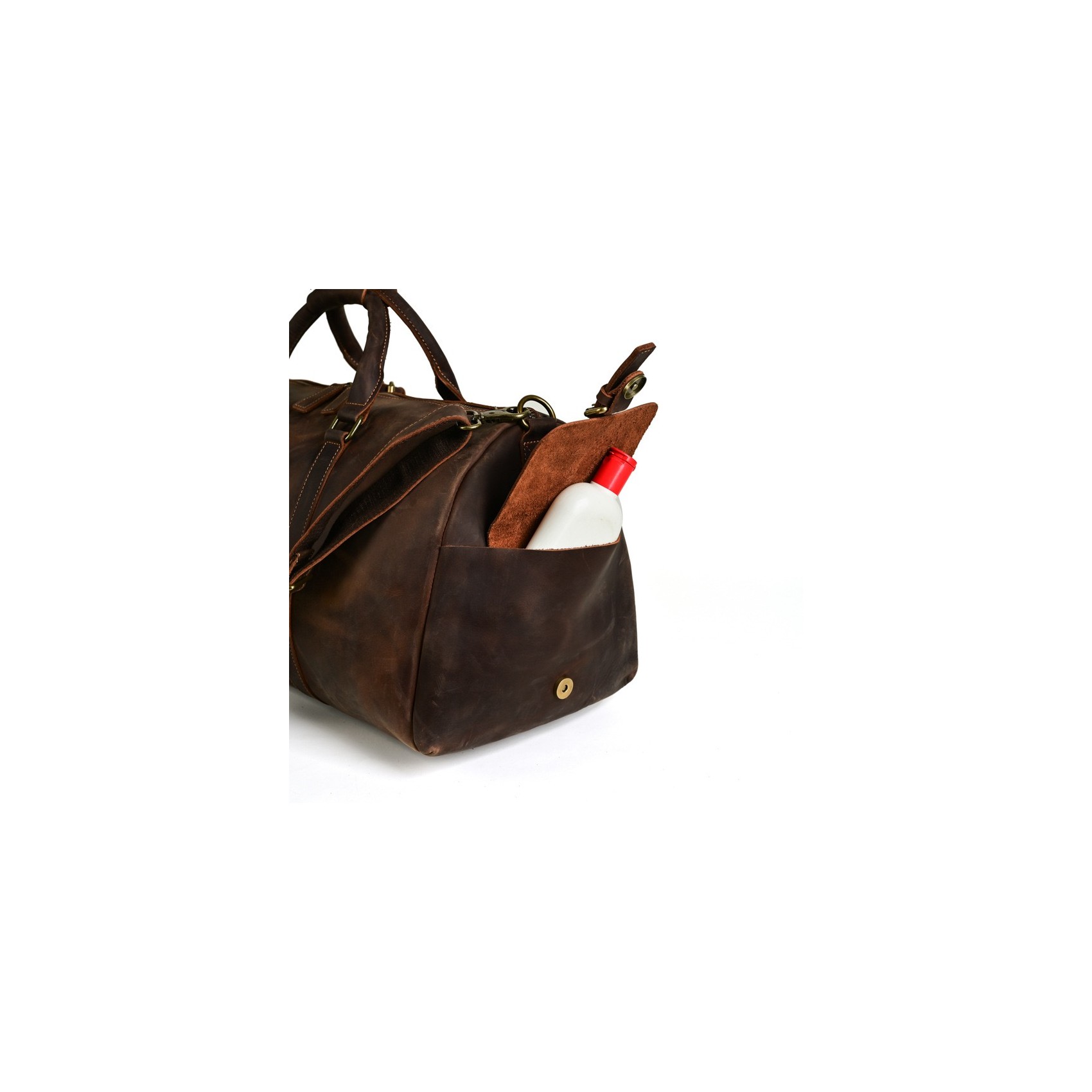Мужская кожаная дорожная сумка Lydford темно-коричневая
