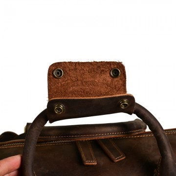 Мужская кожаная дорожная сумка Lydford темно-коричневая фото