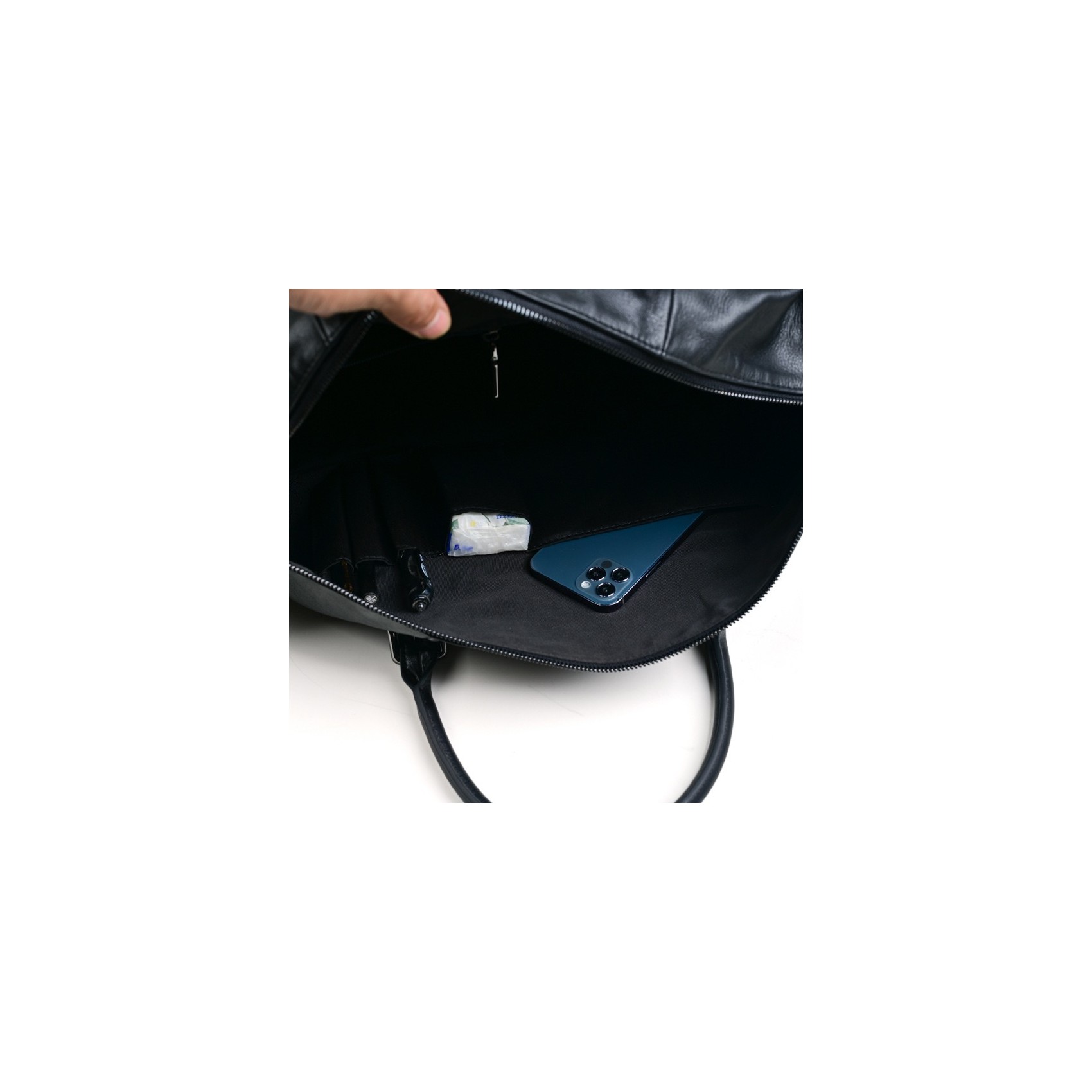 Чоловіча шкіряна дорожня сумка Gerald чорна