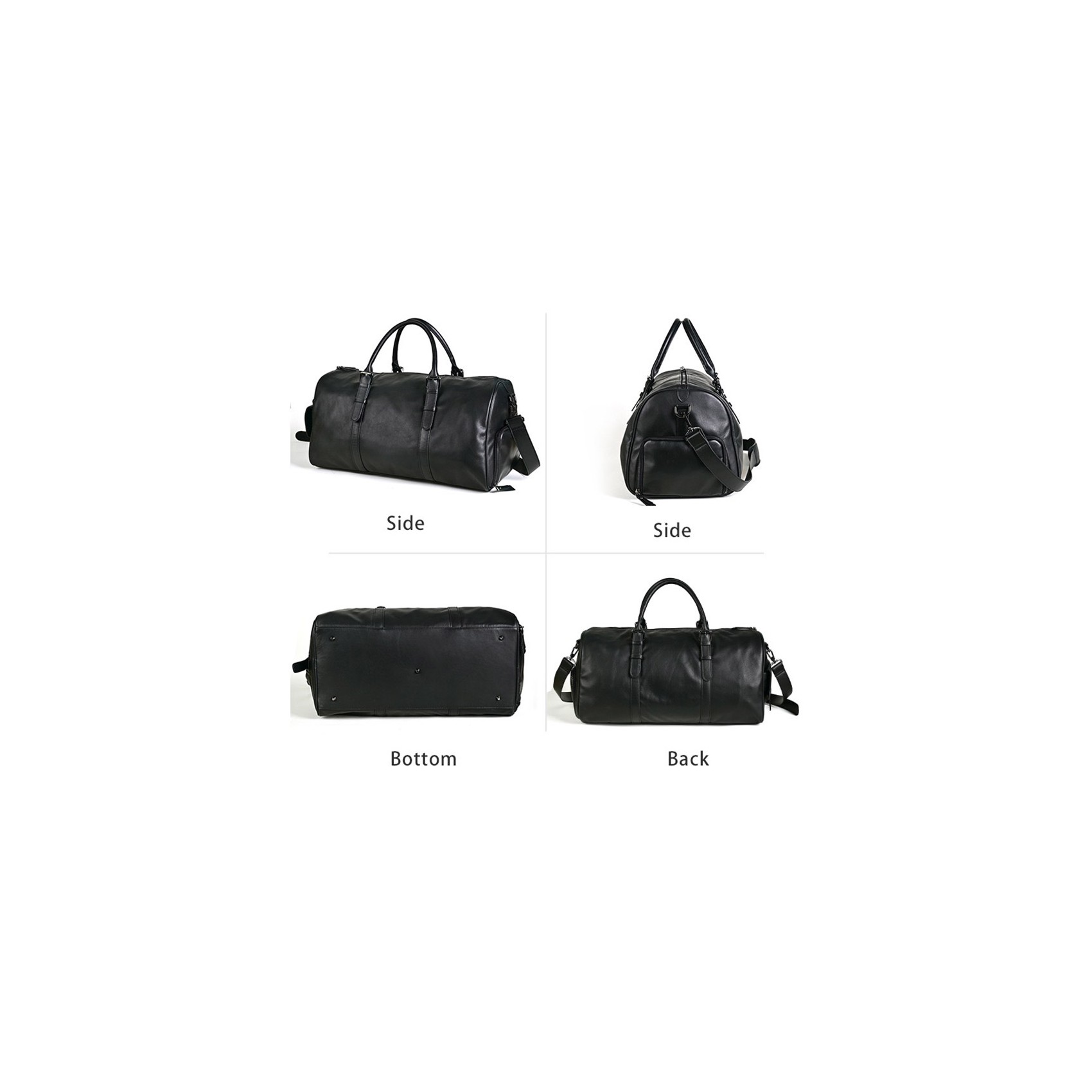 Чоловіча шкіряна дорожня сумка Gerald чорна