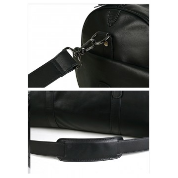 Чоловіча шкіряна дорожня сумка Gerald чорна фото